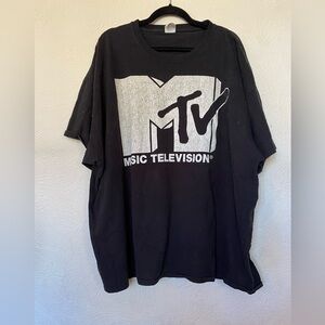 MTV Black and White Logo Tee